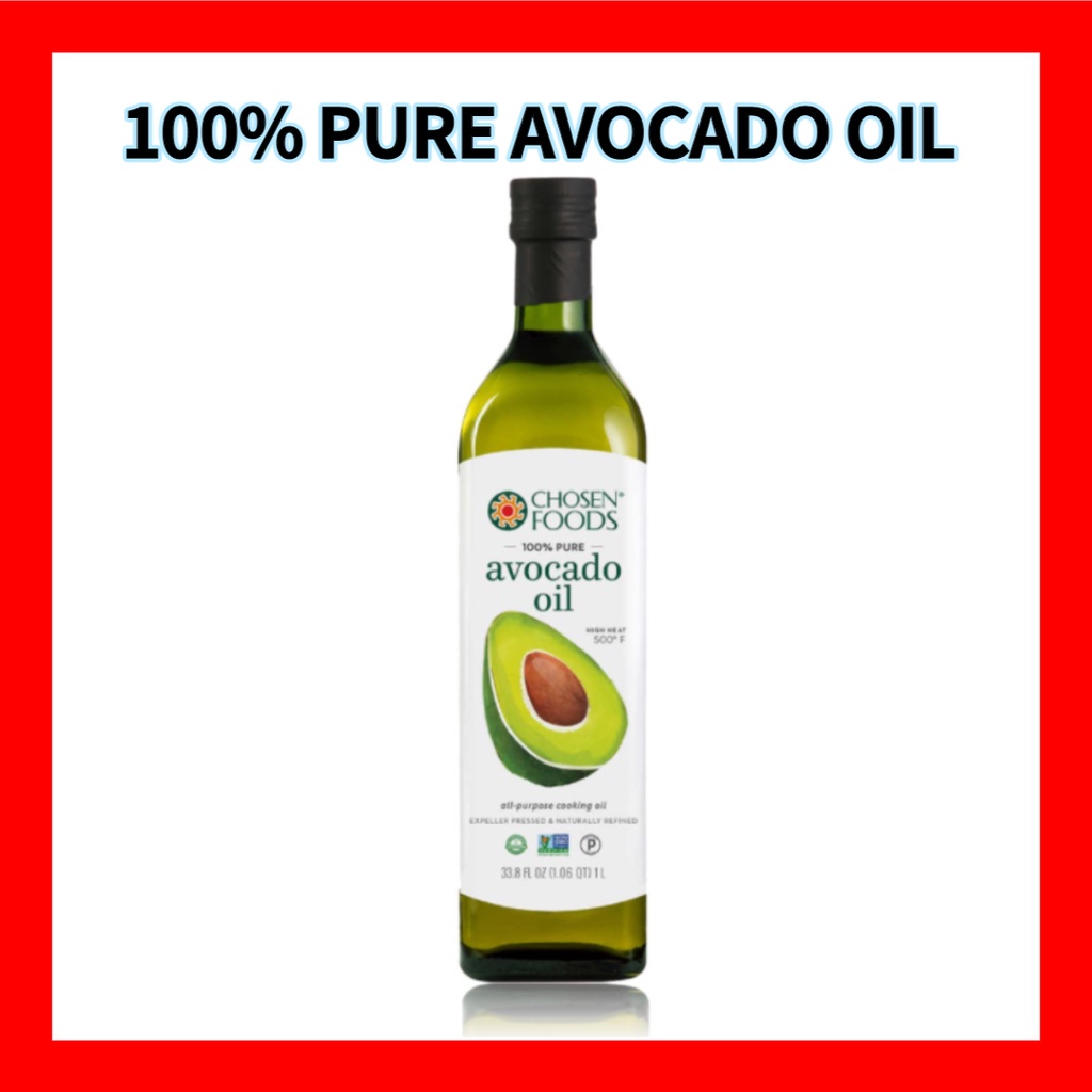 CHOSEN FOODS Avocado Oil 1L 100 Pure Cooking Oil Naturally Refined