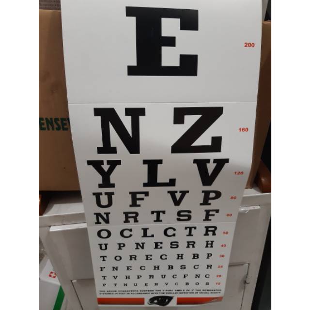 Snelen Chart/Nearsighted Check Tool/Snellen/Snellen Chart | Shopee ...