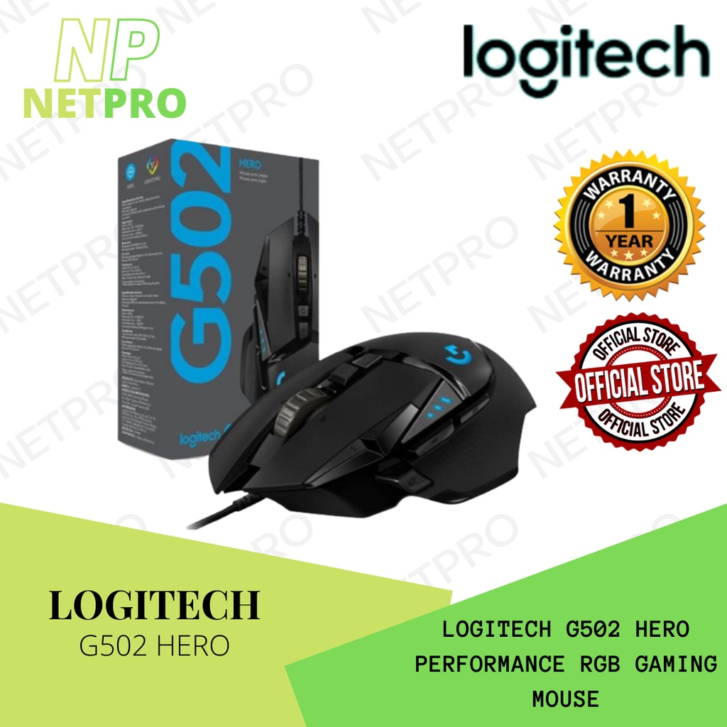 MOUSE LOGITECH G502 HERO, 16,000 DPI