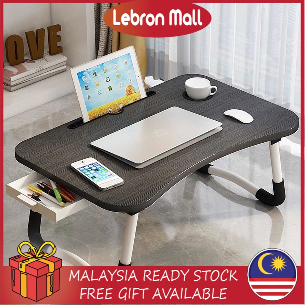 LEBRON Foldable Table Anti-slip Bed Laptop Table Notebook Table ...