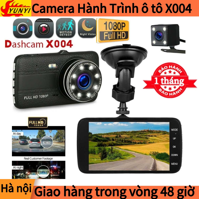 Car Dashcam X004 Front Camera full HD 1080, Integrated 8 Leds, Anti
