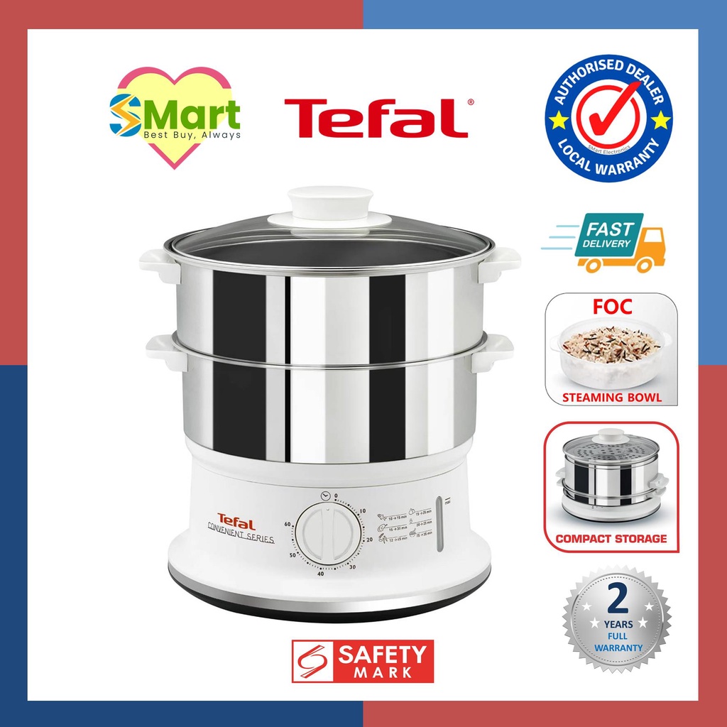 Tefal 6L Stainless Steel Food Steamer [VC1451] Shopee Singapore