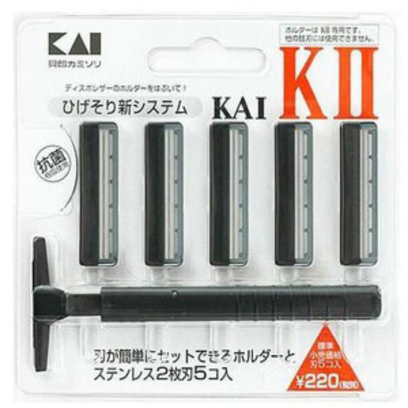 Kai KAI dual-blade razor Set (1 body, 5 blades) | Shopee Singapore