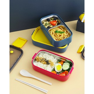 Pinnacle Thermoware Thermal Lunch Box Set Lunch Containers for Adults &  Kids, Yellow