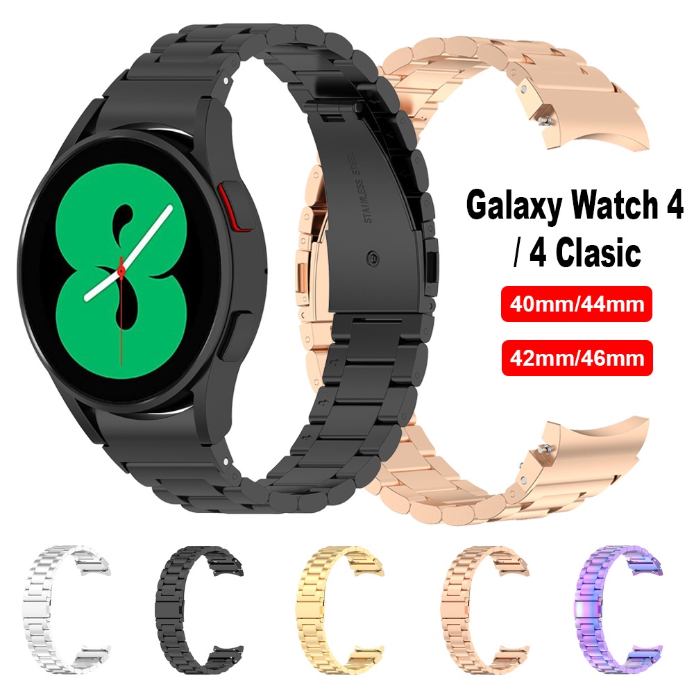 for Watch Band Galaxy Watch 6 Classic 43mm 47mm Metal Chain Watch4 Classic 42mm 46mm Stainless Steel Strap Watch4 and Galaxy Watch 5 40mm 44mm