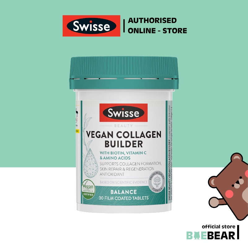 (Brand Authorised) Swisse Beauty Vegan Collagen Builder 30 tabs [BaeBear.sg]