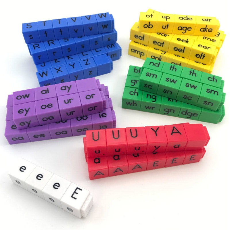 Hand2mind Reading Rods Phonics Word Building Letter Cubes Set of 141