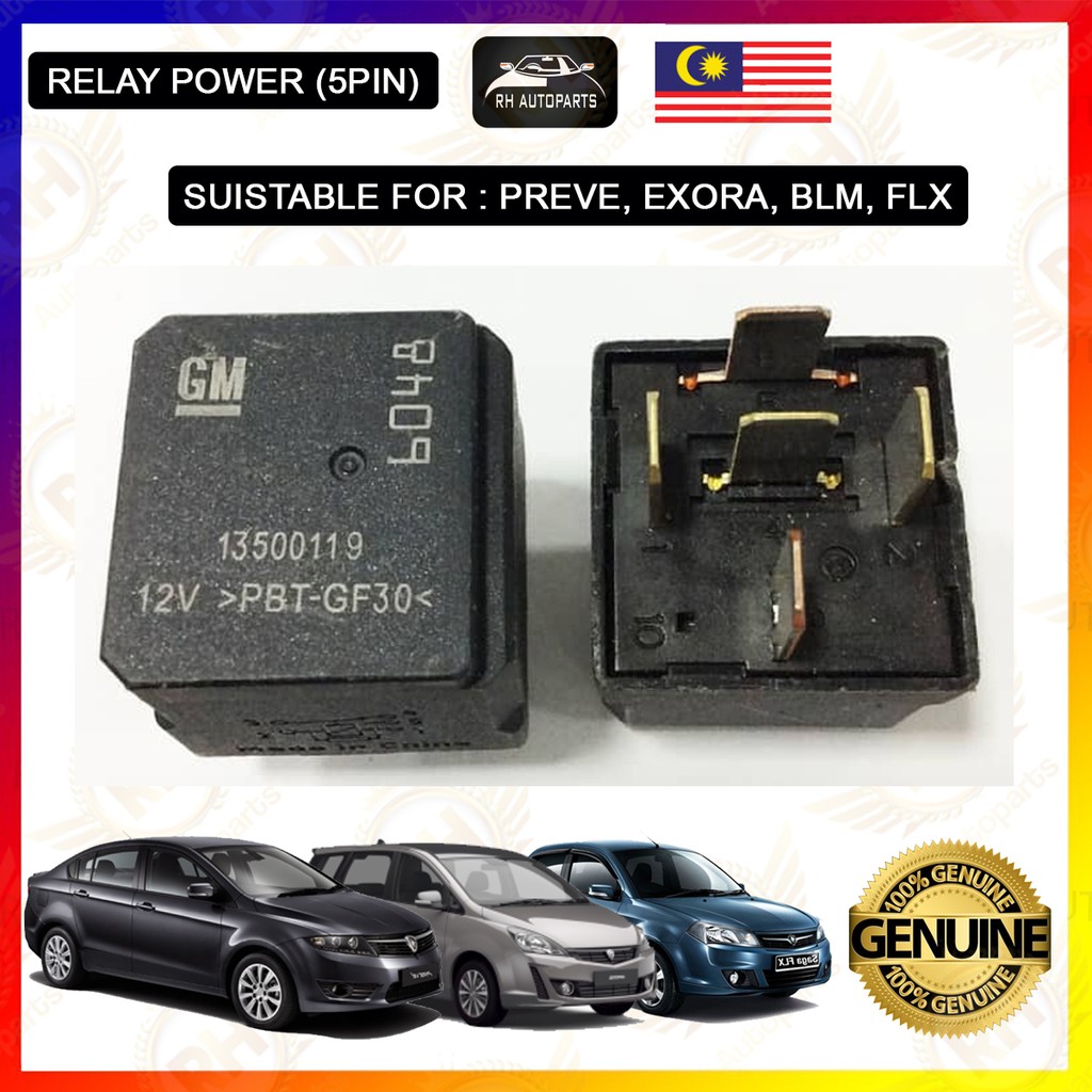 (Song Chuan/GM) 4 PIN 5 PIN Power Relay Proton Preve Exora Saga BLM FLX