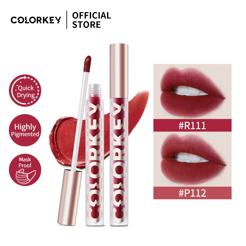 Colorkey Lip Gloss Matte Long Lasting Lip Glaze Waterproof Lip Tint ...