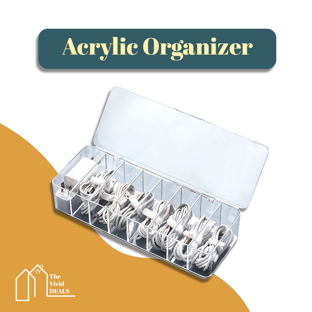 [LOCAL] Acrylic Cable Organizer Cable Management Cable Storage | Shopee ...