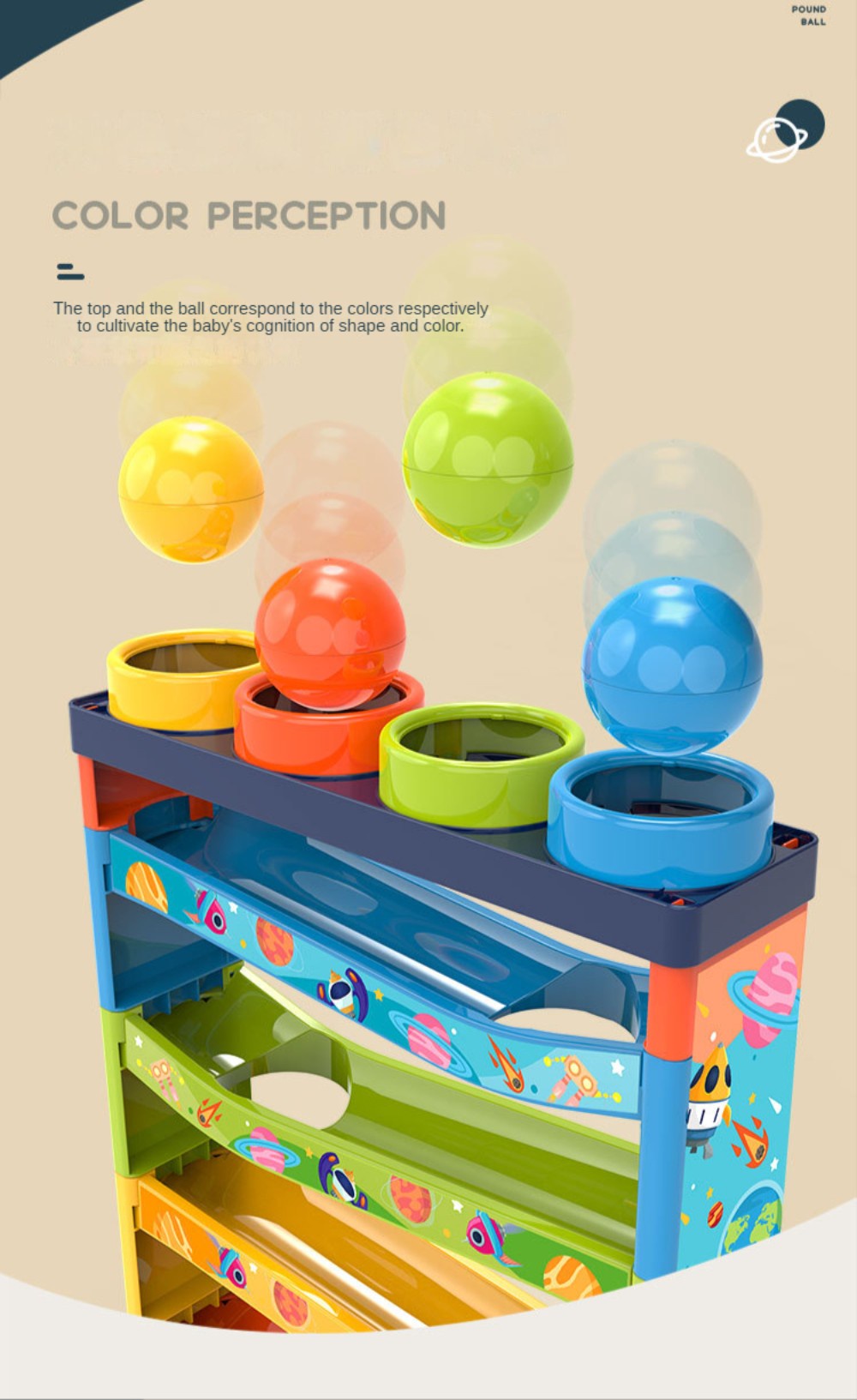 5 Layer Ball Drop Roll Swirling Tower Run with Swirling Ramps & 4 Balls ...