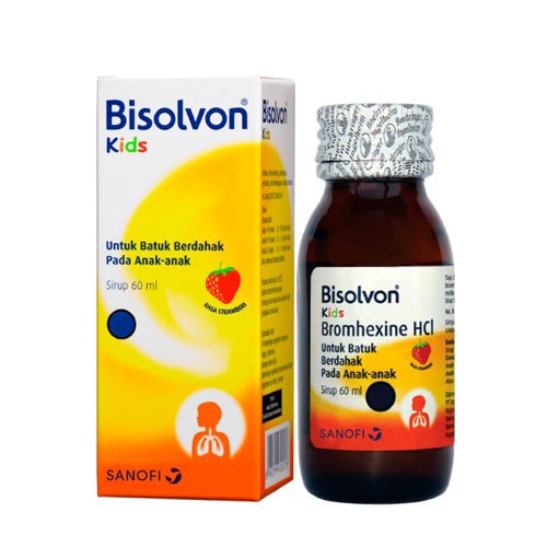 Bisolvon Kids Strawberry 60 ml /Obat Batuk Anak/Obat Flu dan Batuk Anak/Obat Sakit Tenggorokan/Batuk - Gambar 3