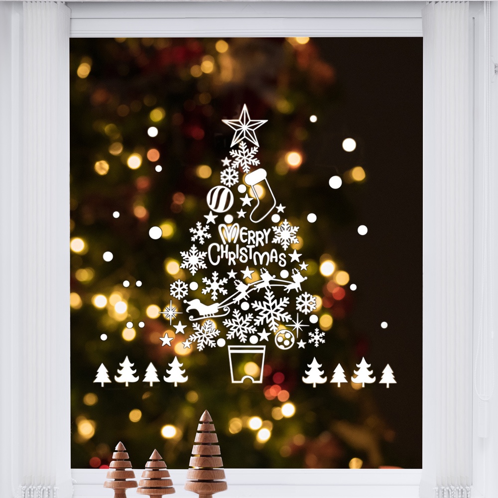 2025 Christmas Static Window Sticker / Xmas Decoration Wallpaper / New ...