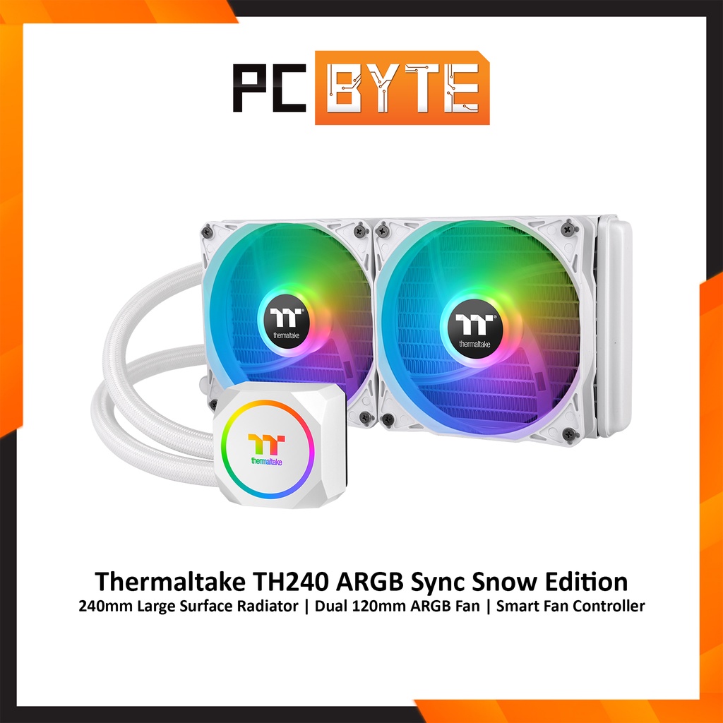 Thermaltake TH240 ARGB Sync Snow Edition (240mm Large Surface Radiator ...