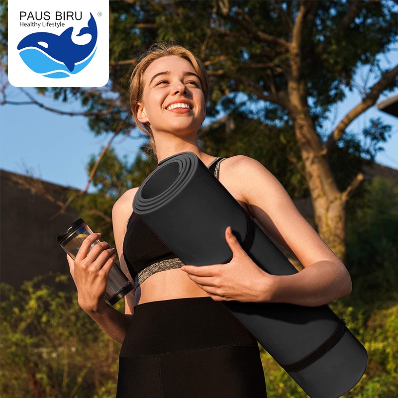 Paus Biru - Yoga Mat Paus Biru / Sport & Pilates Mat / Gym Mat 8mm Nbr Matras Olahraga Yoga Mat NBR Matras Olahraga Matras Yoga Anti Slip Karpet Olahraga Tebal 8/10mm - Gambar 3