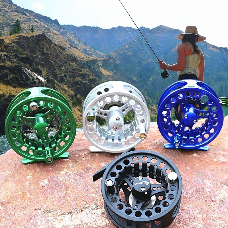 Sougayilang Fly Fishing Reel Large Arbor CNC Machined Aluminum Alloy Body  and Spool Fly Fishing Wheel Fishing Reel