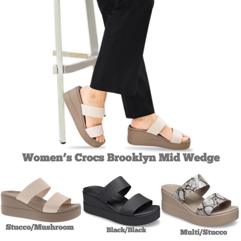 Wholesale Crocs Sandals Brooklyn Mid Wedges Crocs Sandals Women Croc