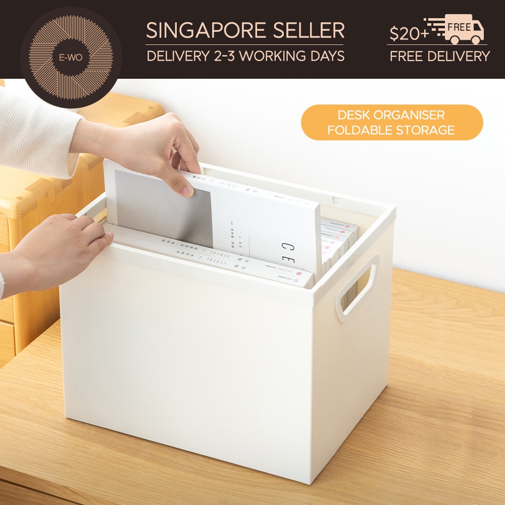 Stackable & Foldable Storage Box, A4 Filing, Books & Magazine Storage ...