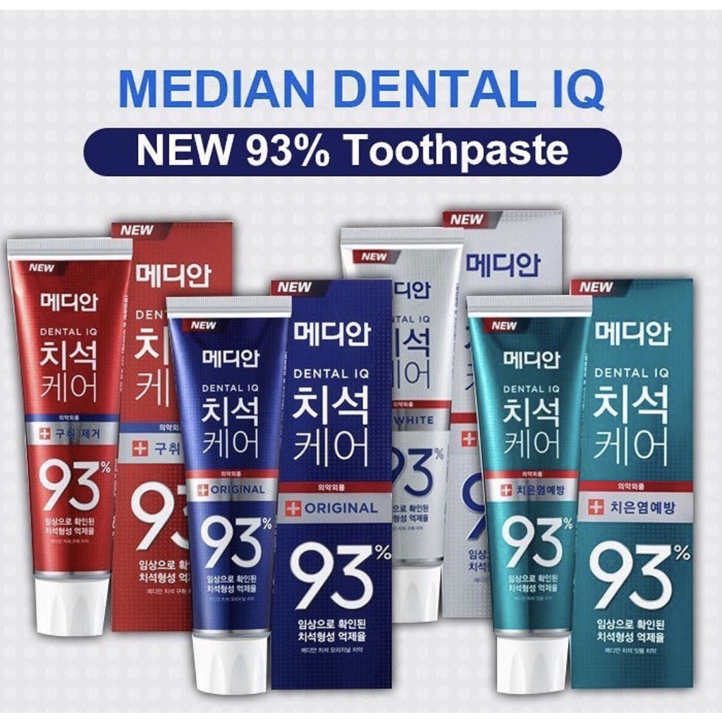 Korea Median Dental IQ 93% Toothpaste (120g) | Shopee Singapore