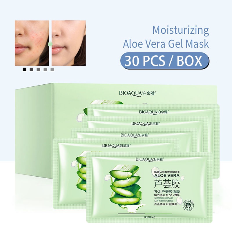 BIOAQUA Aloe Vera Gel Sleeping Mask 30pcs/box Oil Control Improve Acne
