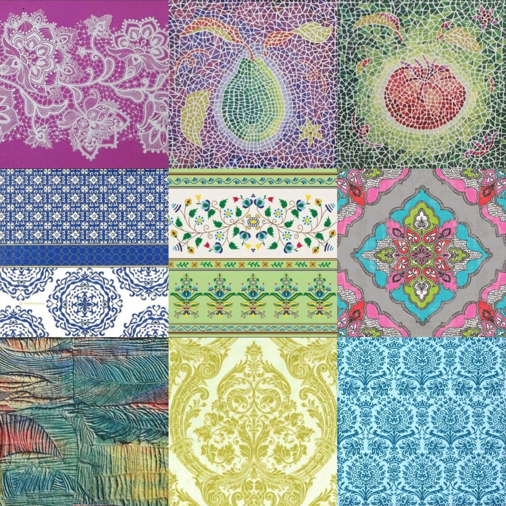 European Decoupage Tissue/Napkin 33x33 cm Batik N Shopee Singapore
