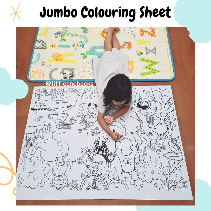 Jumbo coloring sheet / giant coloring paper / children's jumbo coloring poster | Shopee Singapore