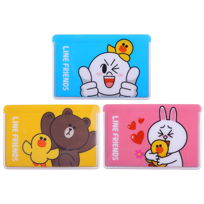 Line Friends Cony Brown Moon PVC ID Card Holder Transportation Card ...