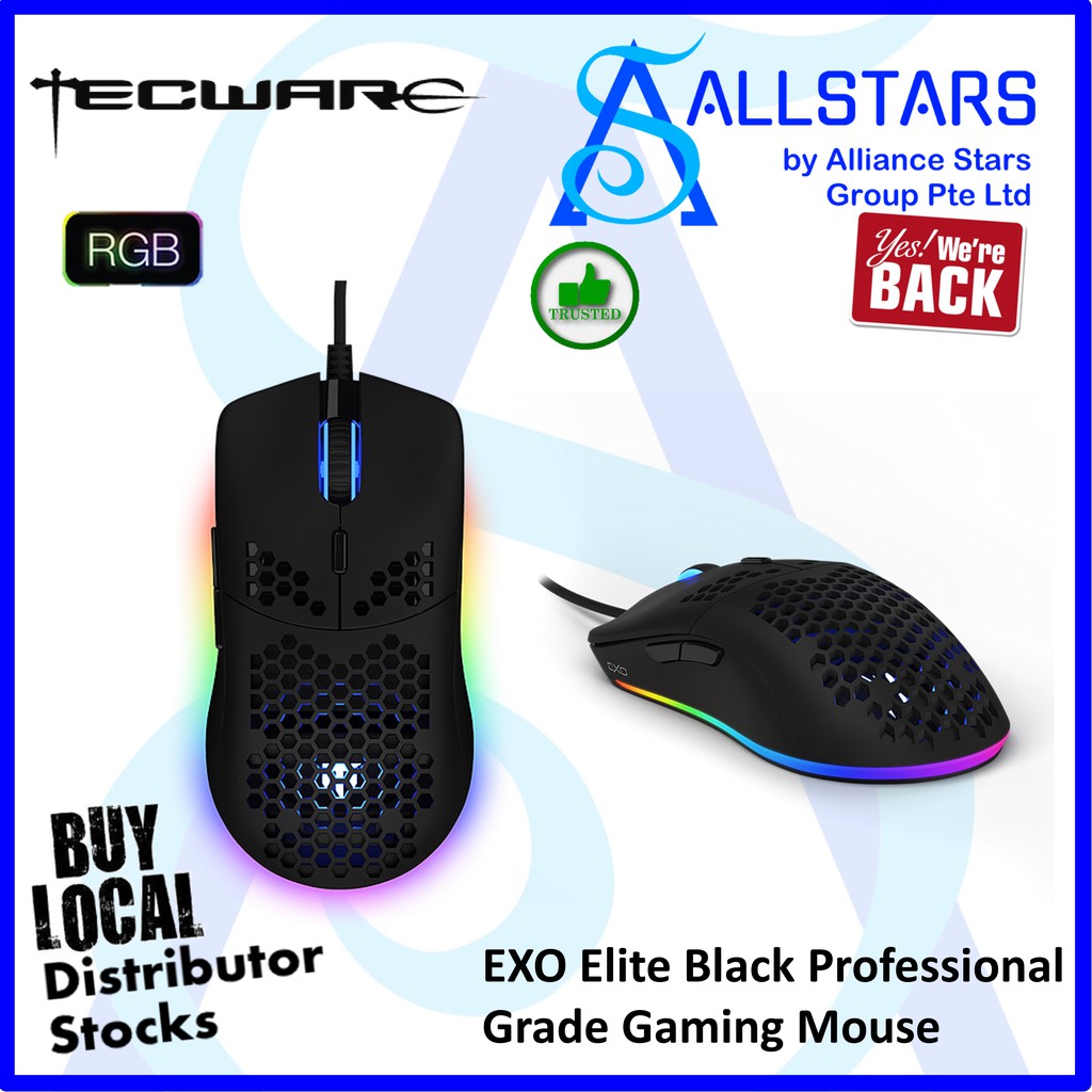 Tecware EXO Elite RGB / Professional Grade Gaming Mouse / 69g (Warranty ...