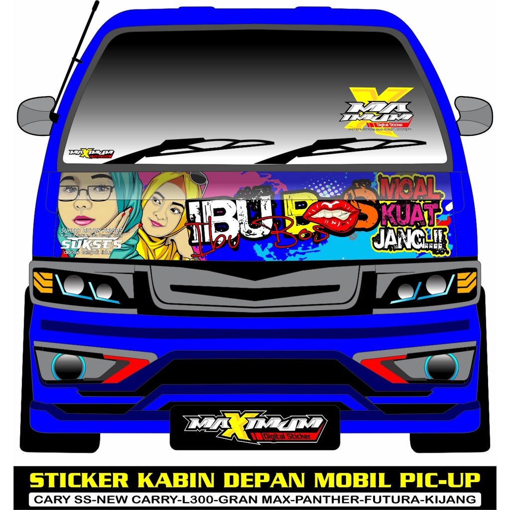 Pickup Car Front Cabin sticker / L300 Car Front Cabin sticker Decal ...