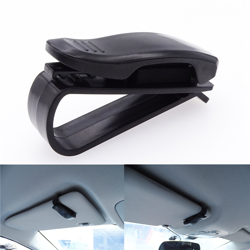 1 Pc Black Car Sunglasses Eye Glasses Holder Clamp Plastic Spectacle Ticket Receipt Card Clip Multifunctional Automobile Interior Tool