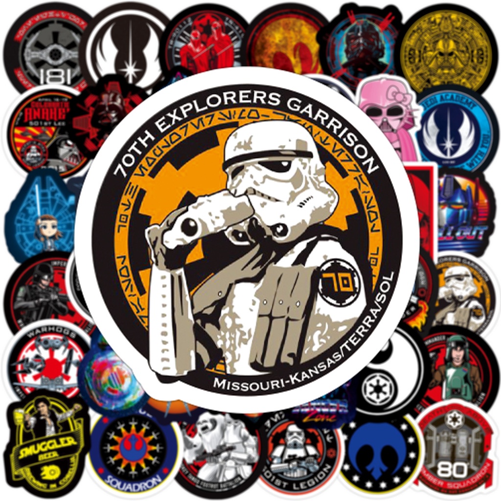 50PCS Star Wars Stickers Waterproof PVC Stickers For Laptop Guitar ...
