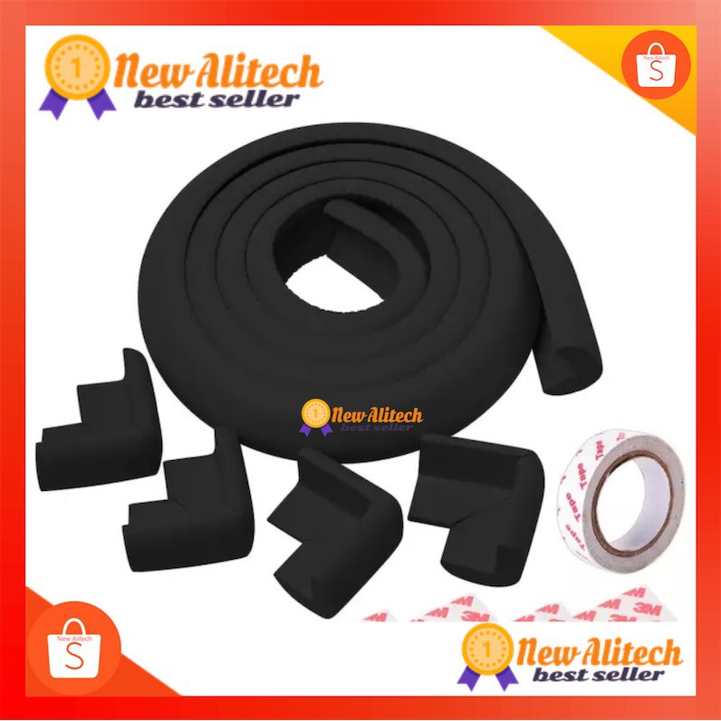 New Alitech Rubber Table Edge Cushion Foam 6.6ft 2m + 4 Corner (Black) MT228 Shopee Singapore