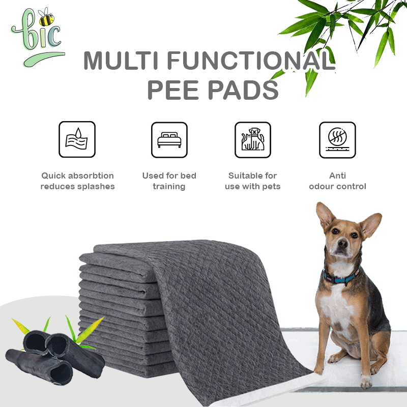 BIC CHARCOAL BUNDLE Pet Training Pads Disposable Pee Pad Diaper for