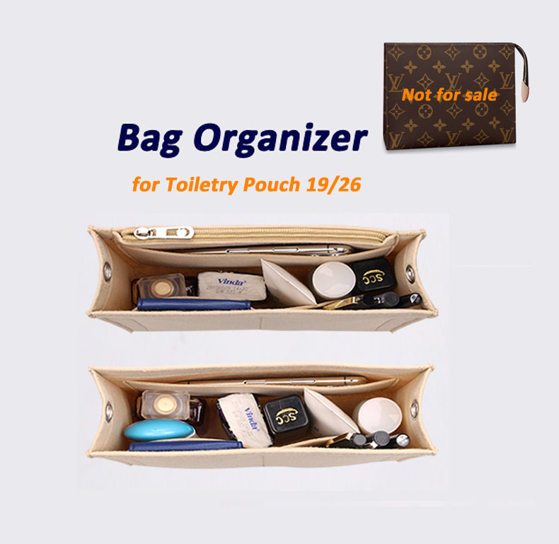 Bag Organizer Insert Purse, Toiletry Pouch 26 Insert