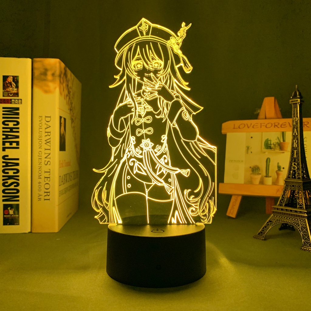 Genshin Impact Night Light Hu Tao Figure Colors Changing Lamp Cool Gift ...