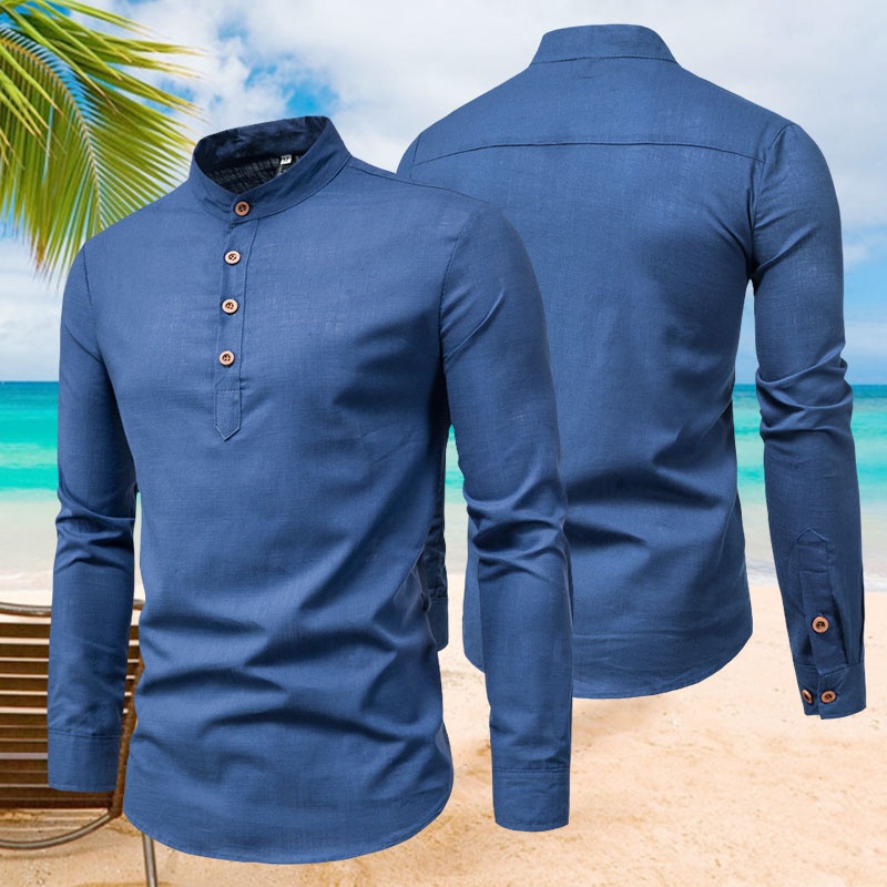 Ready Stock Plus Size Fashion Men Kurta Raya Lelaki Men's Solid Color
