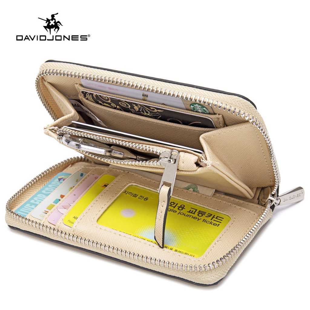 David jones Paris short wallet for women ladies branded purse girls card holder woman leather pouch Shopee Singapore