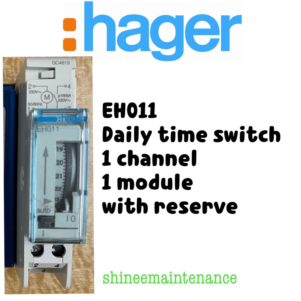 Hager Time Switch & Reserve EH011 Shopee Singapore