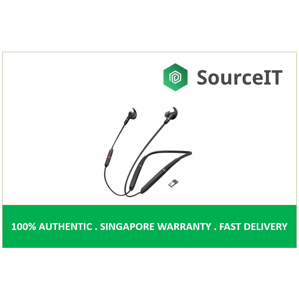 Jabra Evolve 65e UC/MS Wireless Neckband Headset, With Link 370