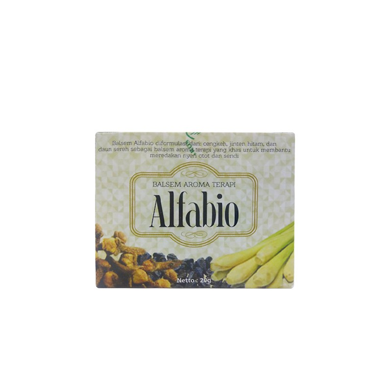 Alfabio Balsem Aroma Terapi 20gr / Alfa bio / Nyeri Otot / Nyeri Sendi / Keseleo / Masuk Angin - Gambar 2