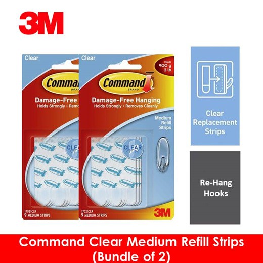 Command™ Clear Small Refill Strips