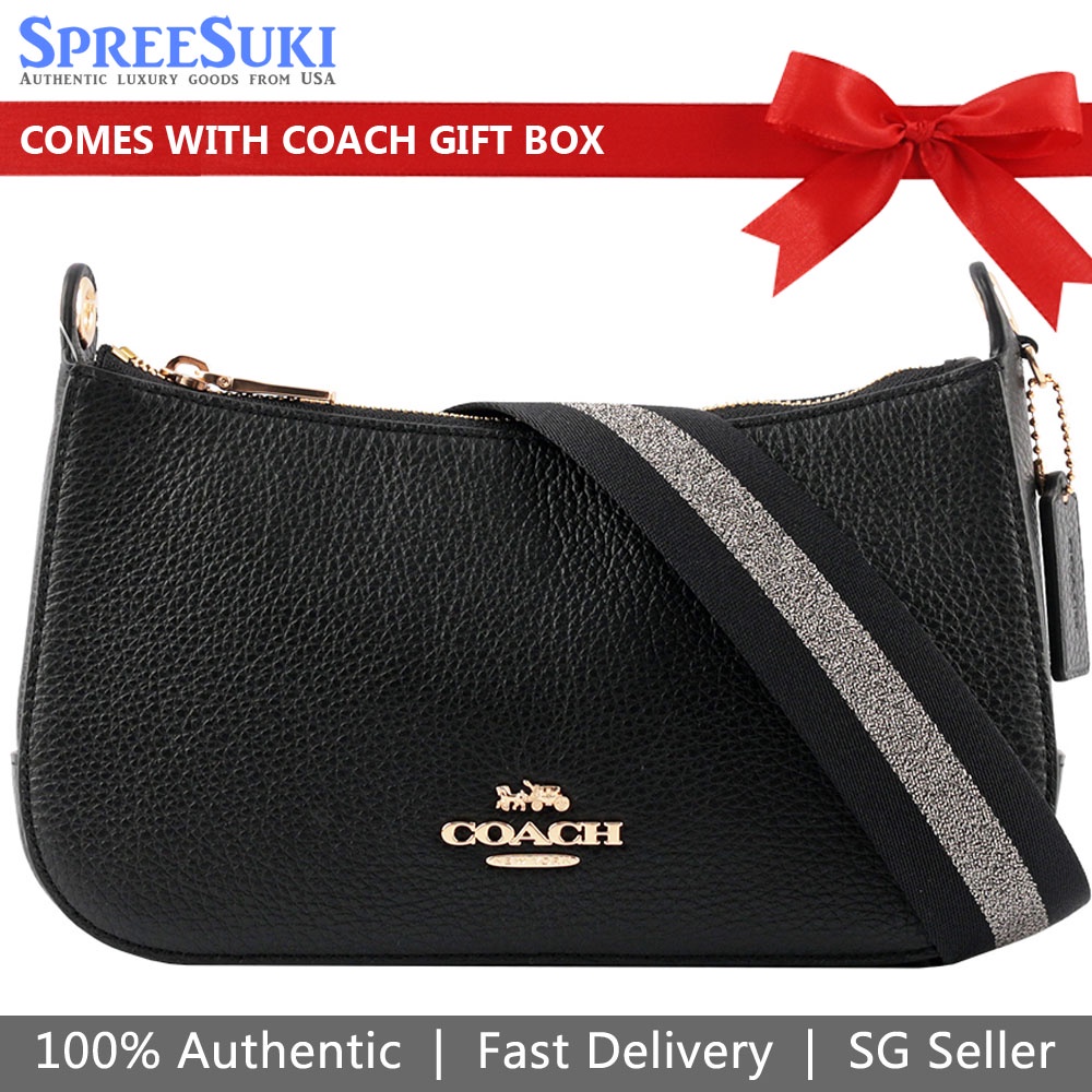 Coach Handbag In Gift Box Crossbody Bag Jes Baguette Crossbody Black