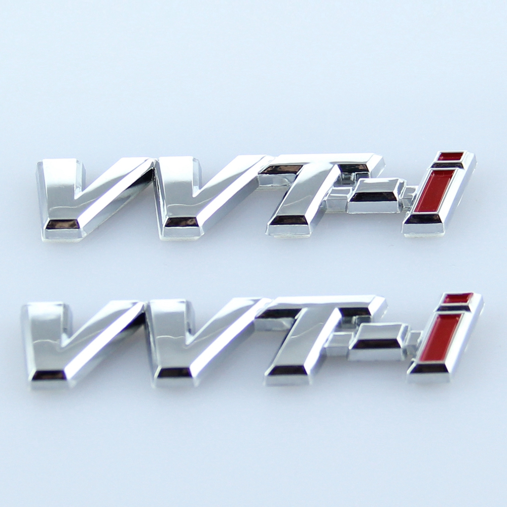 2pcs Small Size VVT-i Letter Label Car VVTI Body Side Fender 73 X 19mm