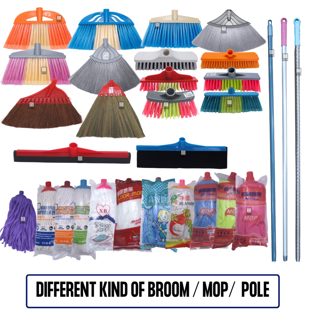 ONS Broom Mop Head Pole Replacements | Shopee Singapore