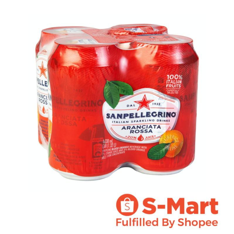 San Pellegrino Natural Aranciata Rossa Sparkling Beverage 330ml (Pack ...