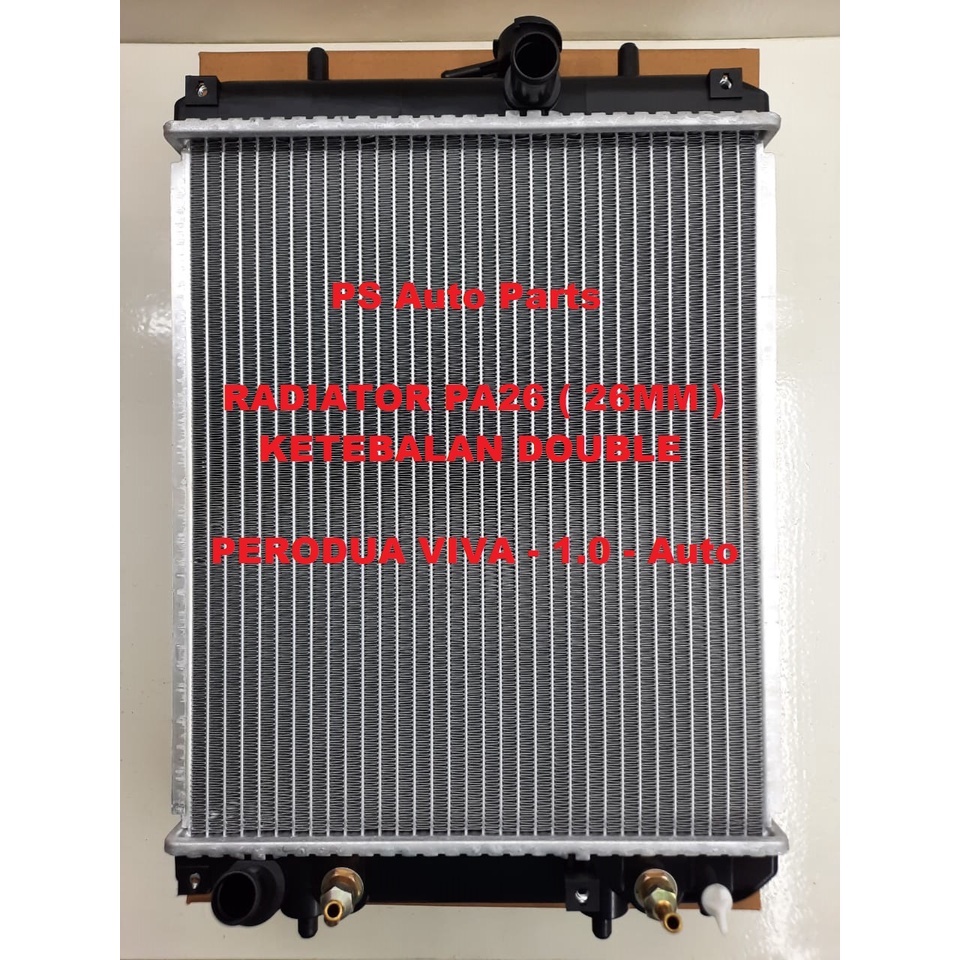 Radiator Perodua Viva 1.0 Auto Tangki Air Kereta Ketebalan Double PA26 ...