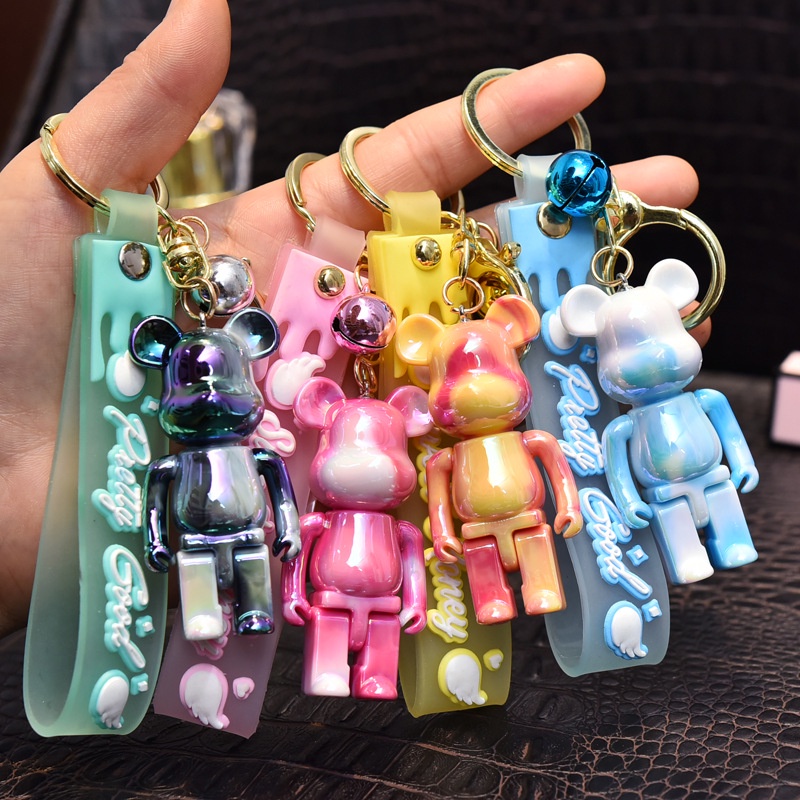 Cute Bear Resin Bag Pendant Keychain