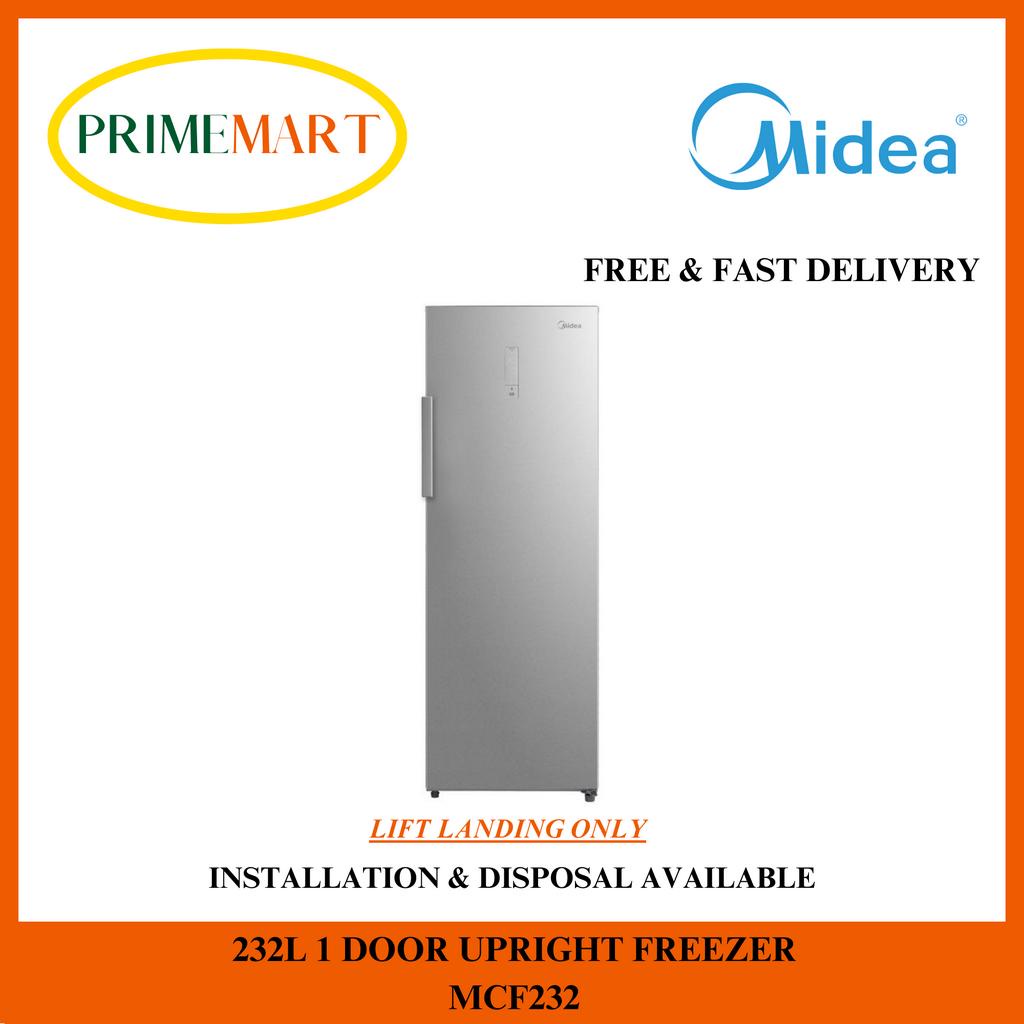 MIDEA MCF232 232L 1 DOOR UPRIGHT FREEZER 2 YEARS MIDEA WARRANTY + FREE DELIVERY Shopee Singapore