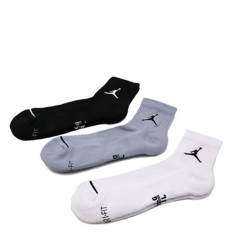 JORDAN EVERYDAY MAX ANKLE 3PR Socks Black Gray White Three Pairs One ...