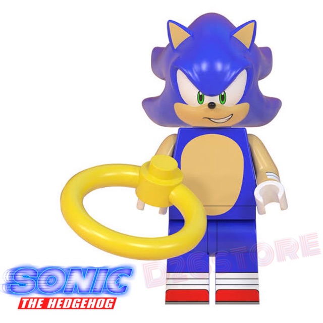 Lego Mini Figure Sonic The Hedgehog Sonic The Movie Sonic Toys+Ring ...